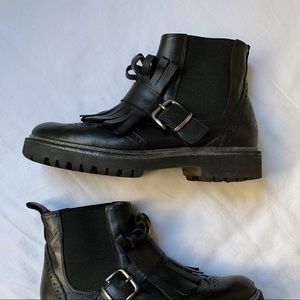 Rock‘n‘Roll Black Leather Italian Designer Boots